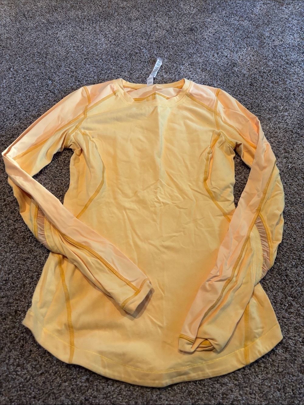 lululemon athletica Yellow Long Sleeve Performance Tee